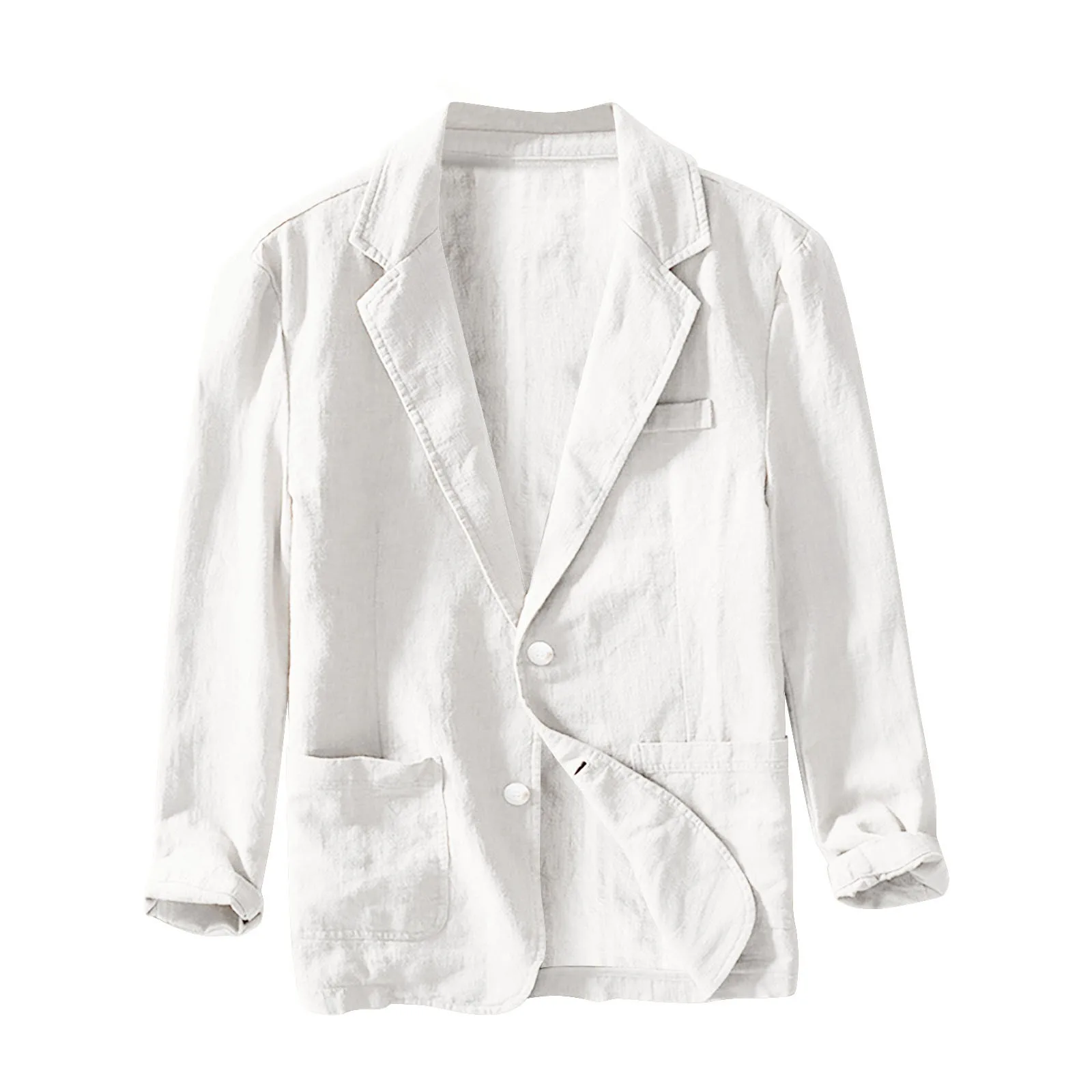 Spring New Casual Linen and Cotton Quality Safari Suits for Men Clothing Solid Color Blazers Men Jackets Oversize Blazers Men