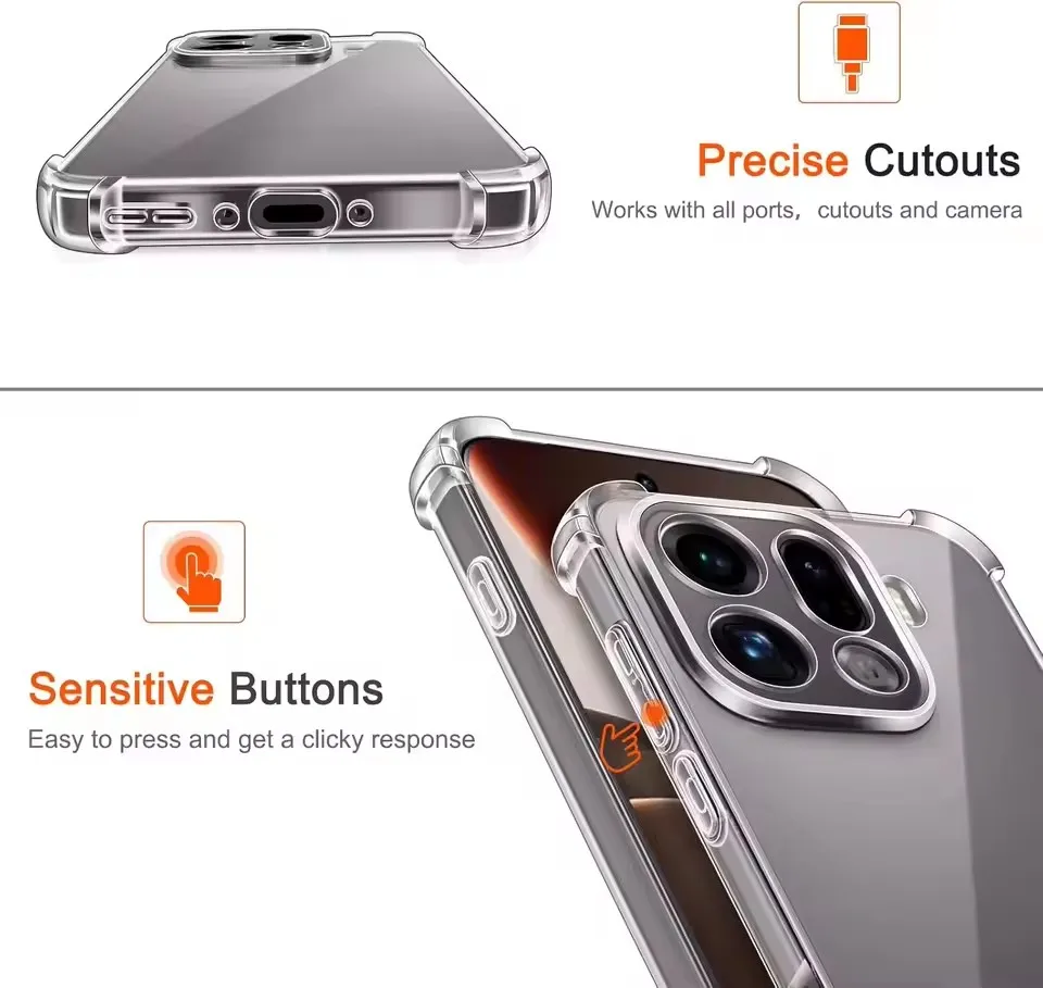 Clear Shockproof Airbag Protective Phone Case