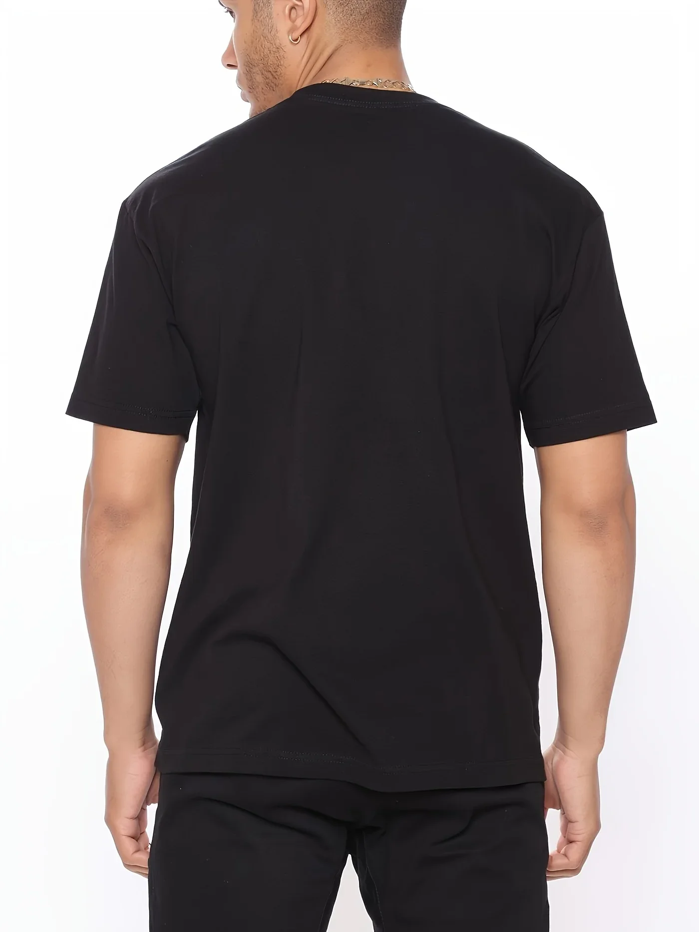 T-shirt d'Été pour Homme en Coton - Style Décontracté et Tendance avec Imprimé Artistique