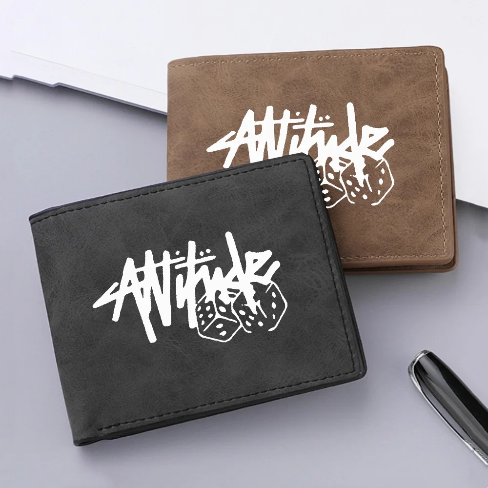 Men's Short Wallet PU Leather Vintage Casual Design Multi-Card Slot Zipper Coin Purse Mini Men's Wallet