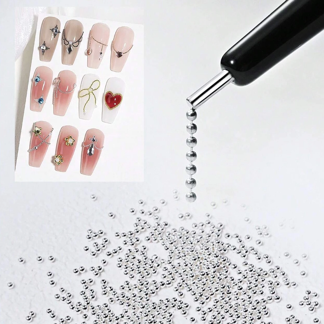 Nail Art Magnet Pen for Steel Ball New Strong Magnetic Sticky Tool for Cat Eye Gel Polish,Gemstone Style Manicure Magnetic Tools
