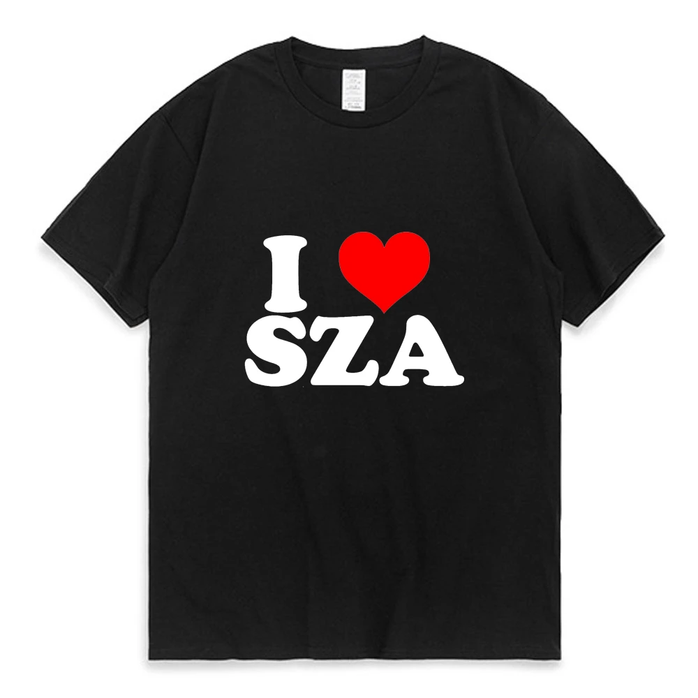 I Love SZA Good Days Graphics Print Men Women T-shirt Hip Hop Rapper 90s Vintage Short Sleeve Tees Teen Streetwear Trend T Shirt