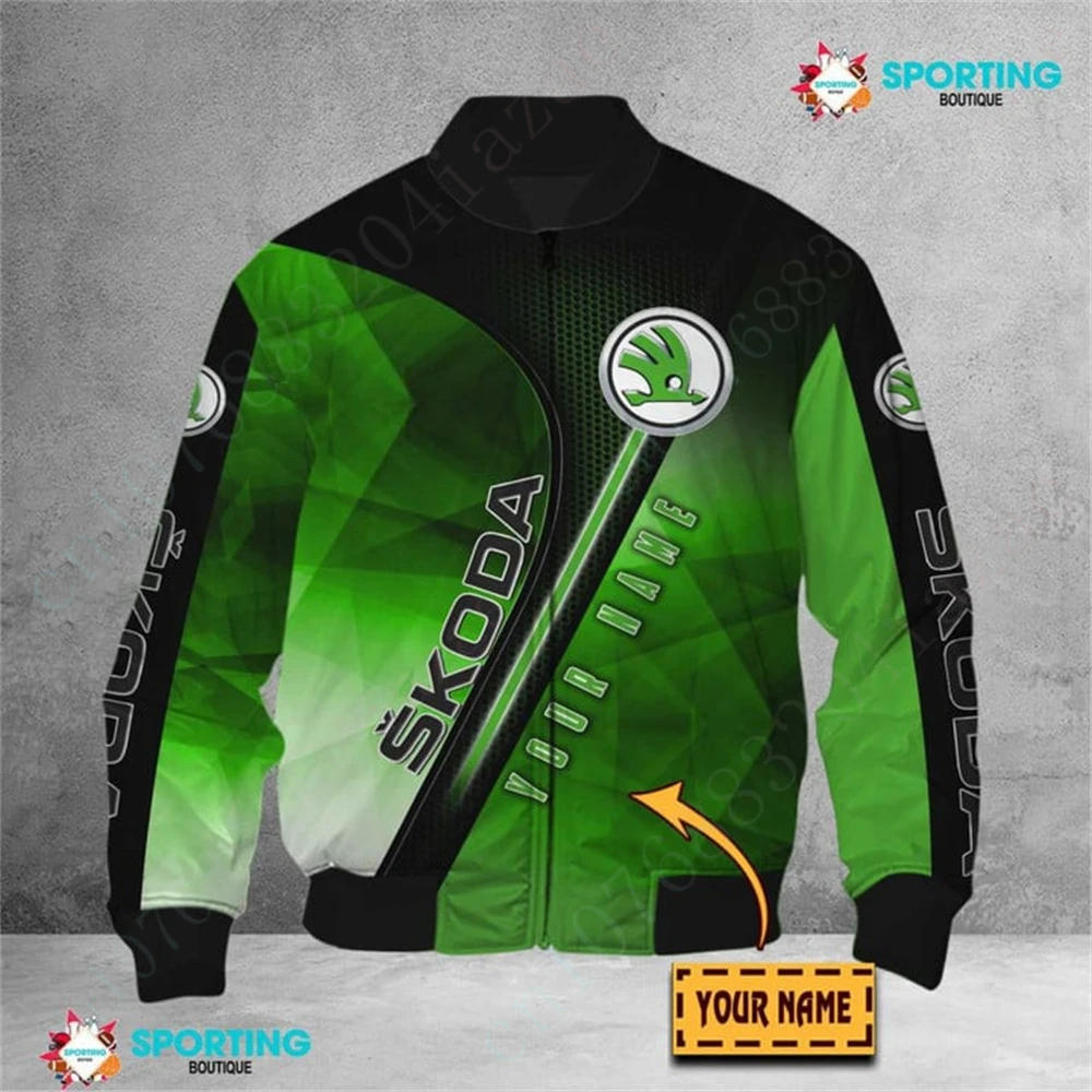 

Ветровка Skoda Techwear, бейсбольная униформа, куртка-бомбер, куртка с 3D рисунком, парки в стиле Харадзюку, толстые пальто, куртки для мужчин, одежда