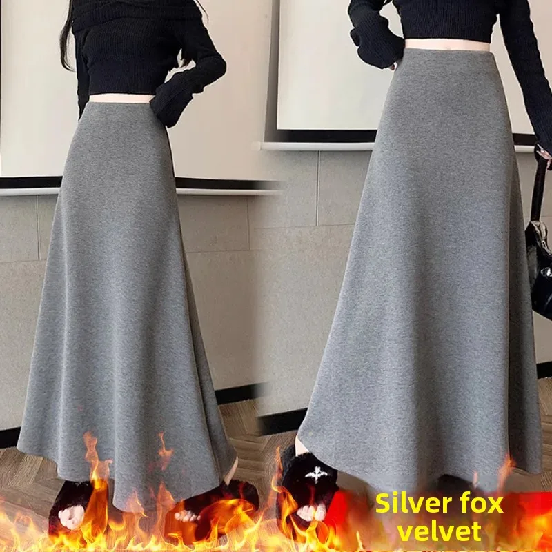 Maternity Knitted No Pad Belly Half Skirt Straight Tube Bodycon Grey Slimming Spring Summer Autumn Small Size Pregnant Women Ski