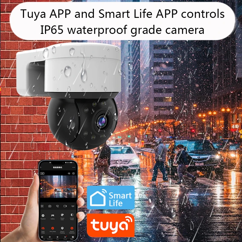 4MP Security Tuya Cameras WiFi Outdoor HD Full Color Night Vision Waterproof Wireless Surveillance Camera with Baby Monitor 2