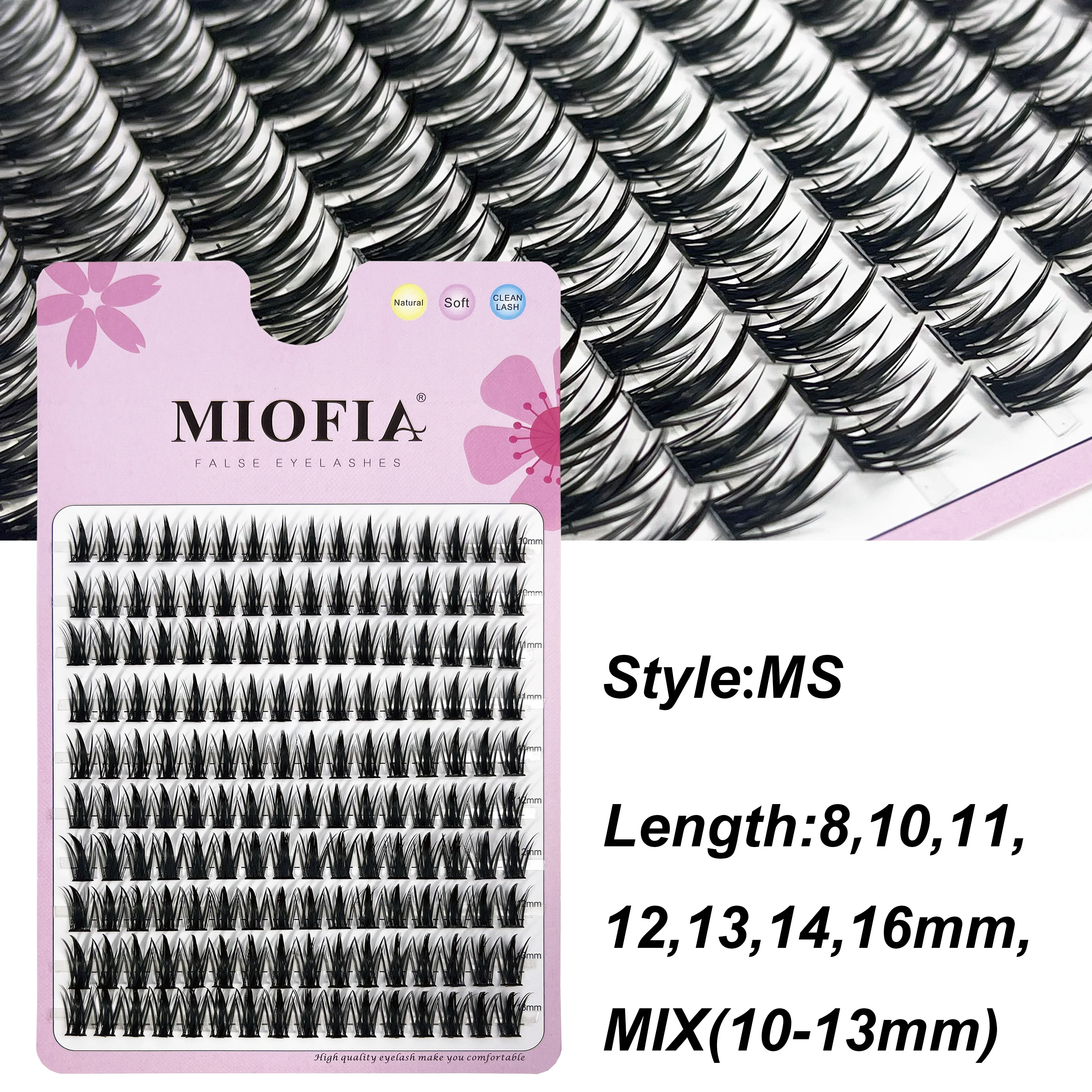 1 box/160 bunches Mink Eyelashes 3D Russian individual Eyelash cluster Natuaral Eyelash Extension Makeup Tools Lashes Wholesale