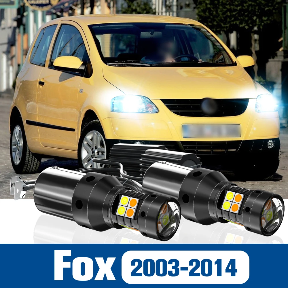 

2pcs LED Dual Mode Turn Signal+Daytime Running Light DRL Accessories Canbus For VW Fox 2003-2014 2004 2005 2008 2009 2010 2011