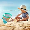 Foldable Beach Bucket Children's Foldable Bucket Play Sand Toys Bright Colors Silicone Beach Toys For Lake Backyard Beach Garden 3