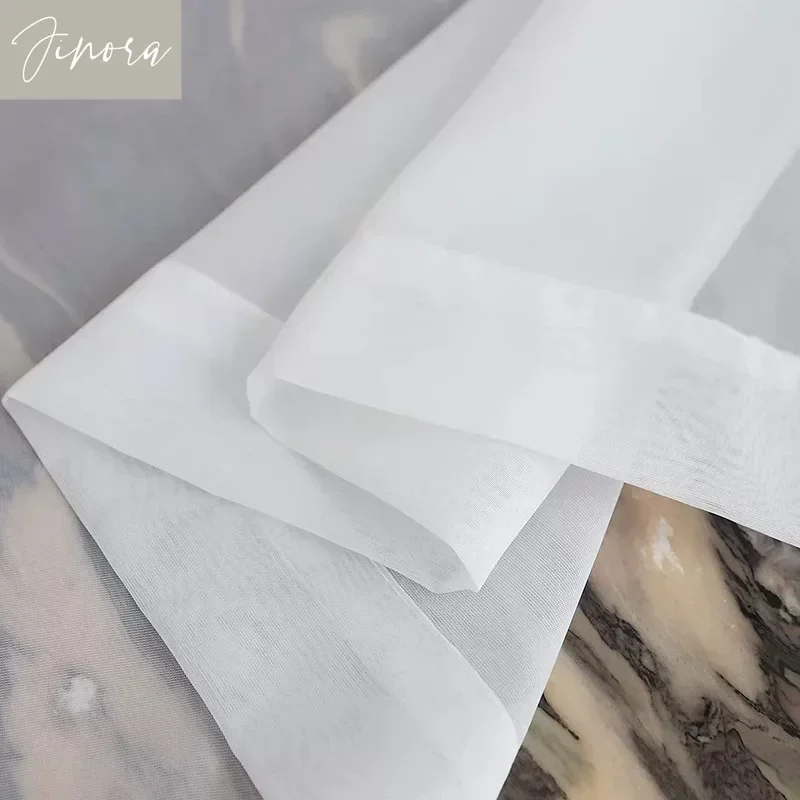 Linen Sheer Window Curtains for Living Room Bedroom Solid White Tulle Yarn Window Drape Decoration Custom sheer curtains