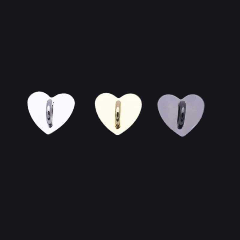 Self adhesive metal heart phone charm holder jewelry accessories 1pc