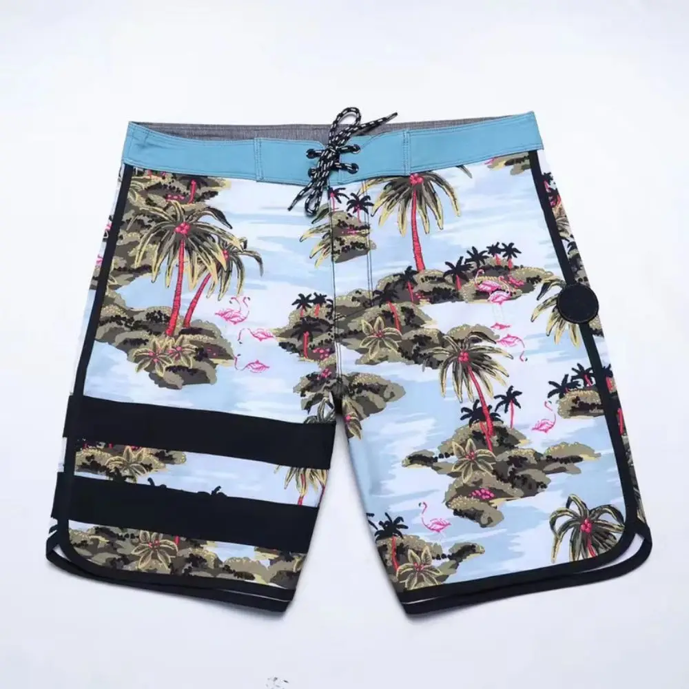 2024 New Summer Fashion Men Board Shorts Men Phantom Bermuda Beach Shorts Swim Shorts Men Waterproof Quick Dry Swimwear New 4