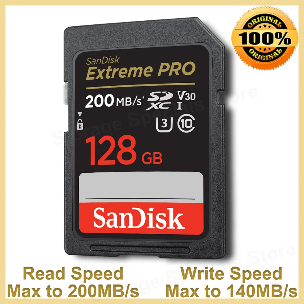 SanDisk ī޶ ī SD ī, SDHC SDXC UHS-I, , ִ 200 MB/s V30, 4K UHD  ޸ ī, 32G, 64G, 128G, 256G, 512G, C10