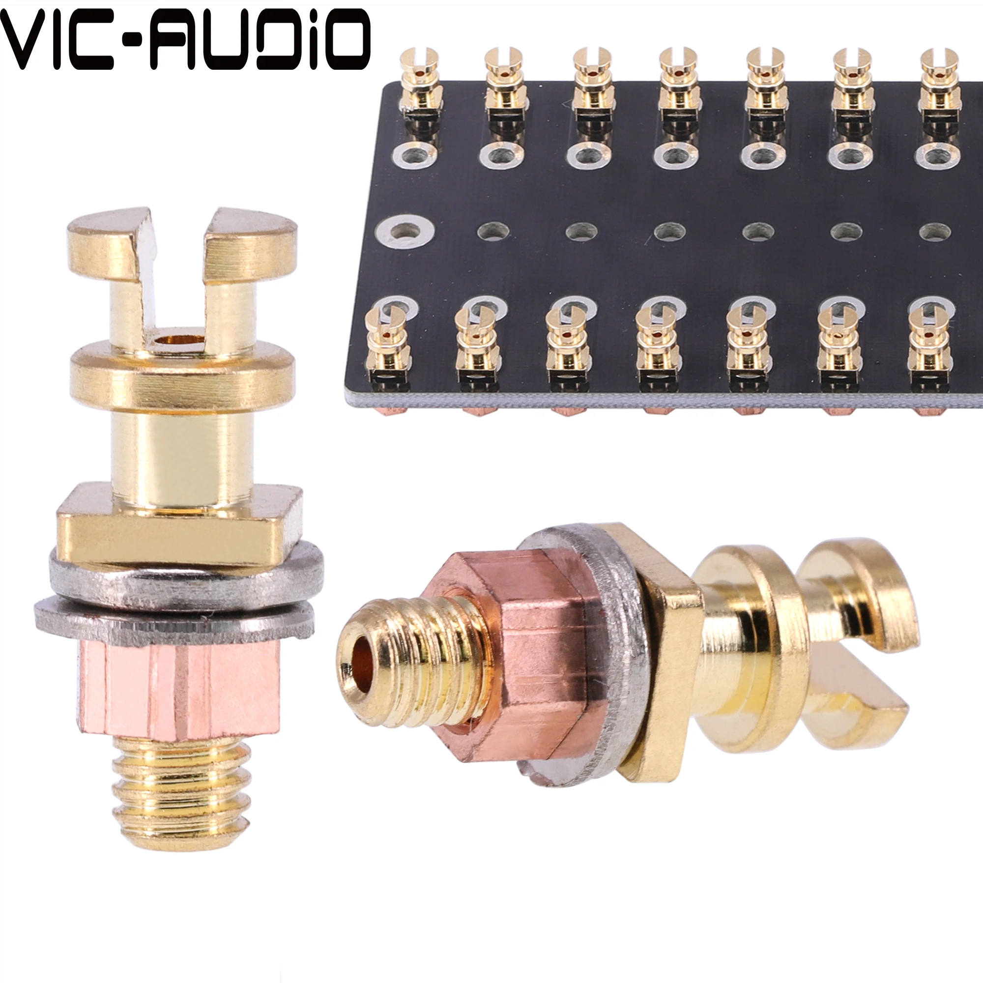 DIY Project Turret lug Strip Tag Board Turret Board Terminal Board Copper Plated Gold Turrets For Audio Tube Amplifier Kit DIY