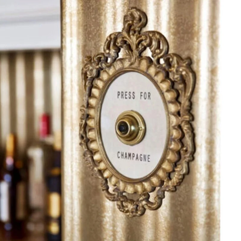 Botón Presiona Para Champán - Timbre De Puerta - Decoración Temática De Champán, Placa De Pared Ornamento Regalo Para Fiesta, Navidad, Hogar, Dormitorio, Hotel