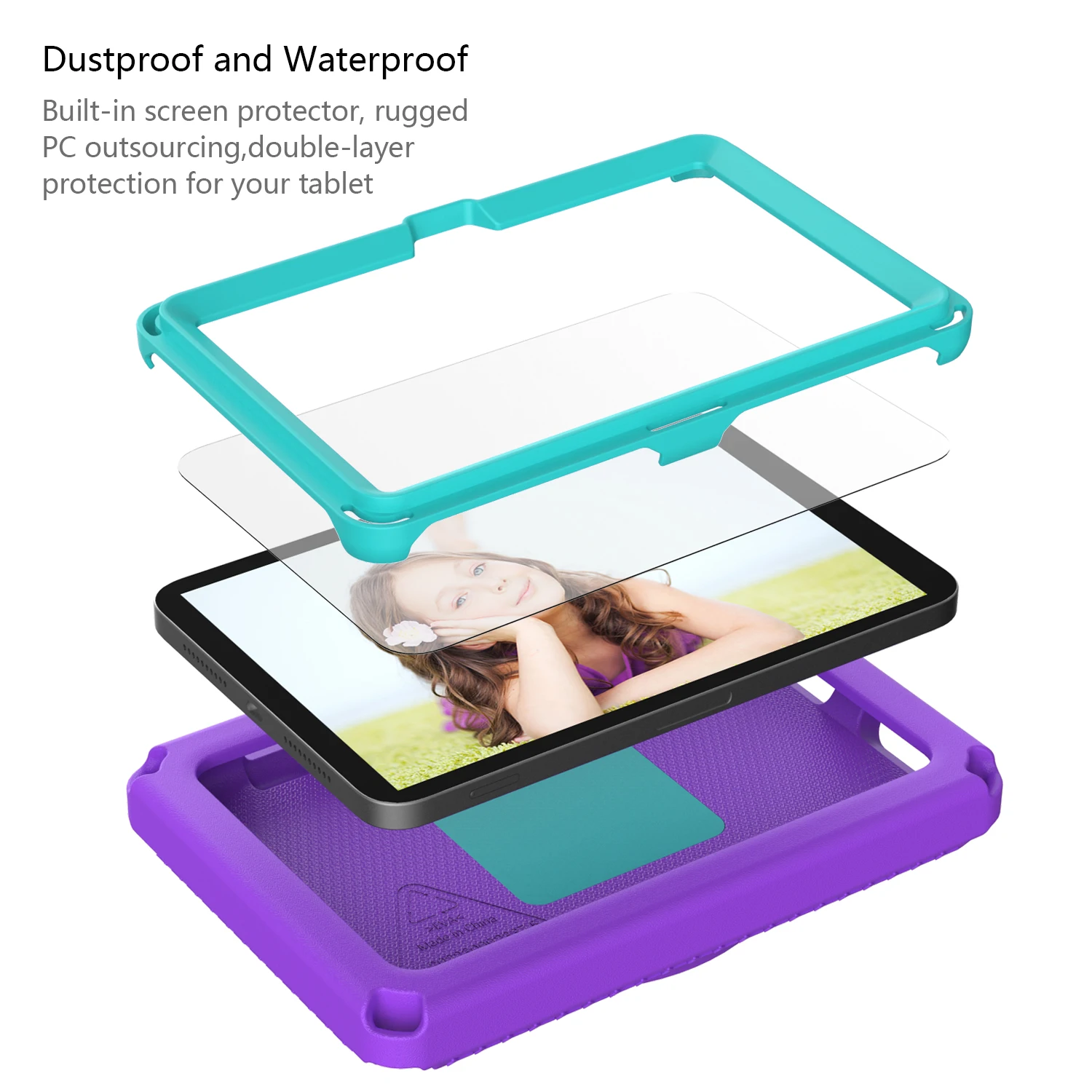 Enhanced Tablet Case: 360° Rotating, Dustproof & Waterproof, Double-Layer Protection, Shockproof Cover