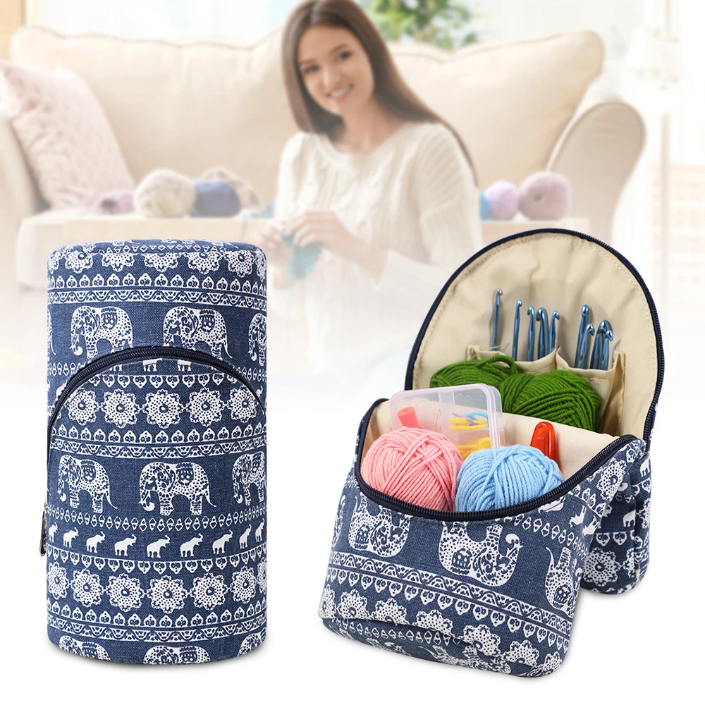 DIY Multifunctional Yarn Storage Organizer &ndash; Magnetic Crochet Hook Bag for Weaving Tools & Craft Supplies