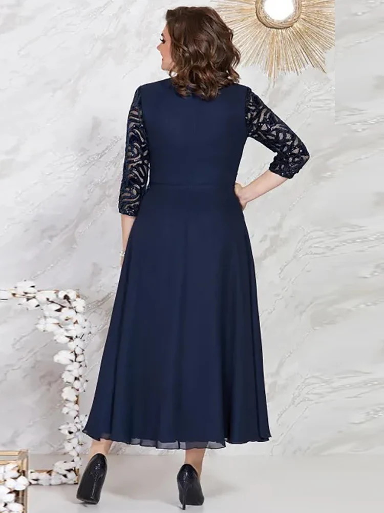 Talla Grande Vestidos Elegantes Para Mujeres De 50 Vestido De