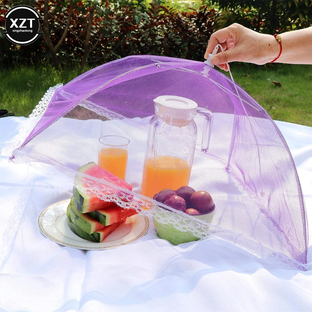 Food Covers Mesh Foldable Kitchen Anti-Fly Mosquito Tent Dome Net Umbrella Picnic Protect Dish Cover