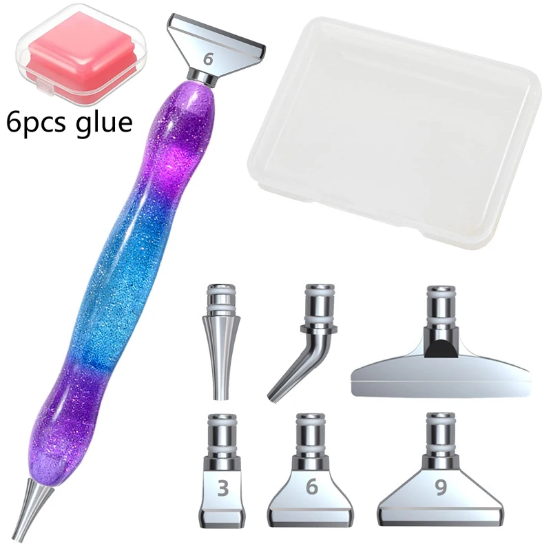 접착제 점토 합금 교체 펜 헤드와 수지 다이아몬드 페인팅 펜 멀티 Placers 포인트 드릴 펜 DIY 공예 네일 아트 도구
