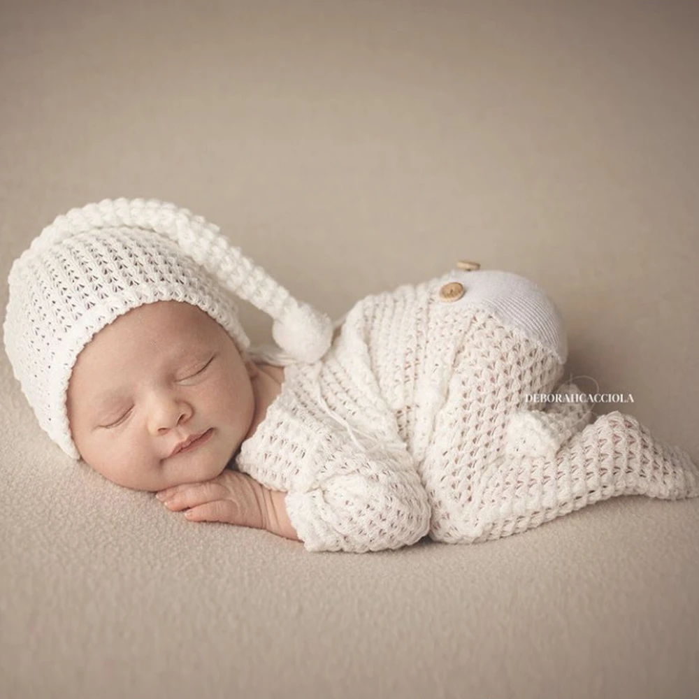 Newborn Photography Clothes One-piece Clothes Ha Yi Studio Photography Clothes Climbing Clothes Knitted Boys' Two-piece Set newborn photoshoot with parents