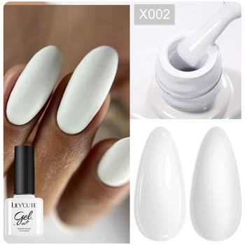 LILYCUTE 7ml Smalto per unghie gel nudo bianco Gel scintillante Gel UV semipermanente Soak off UV LED Gel Vernice Base Top Coat Nail Art 1