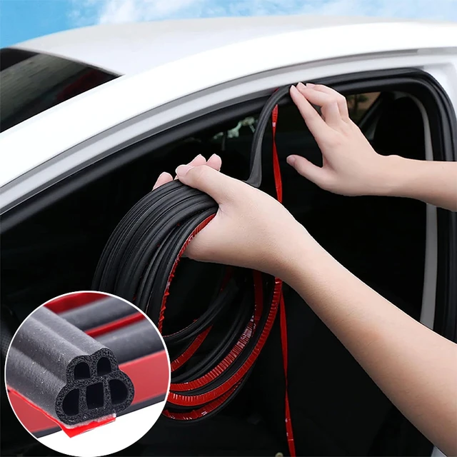 5 Meter Autotür Dichtung streifen Gummi Schall dämmung Dichtung streifen  Schallschutz Auto Dichtung stark klebender Aufkleber b Form 5 Löcher -  AliExpress