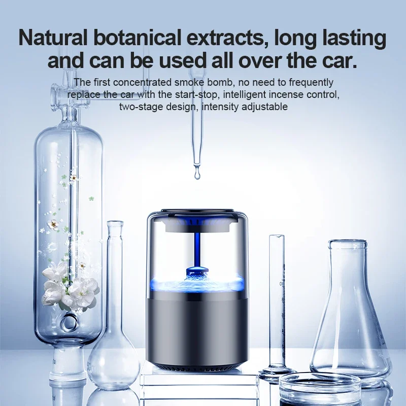 Auto Luxury USB Rechargeable Aromatherapy Scent Car Air Freshener Machine Waterless Essential Oil Car Aroma Diffuser Product