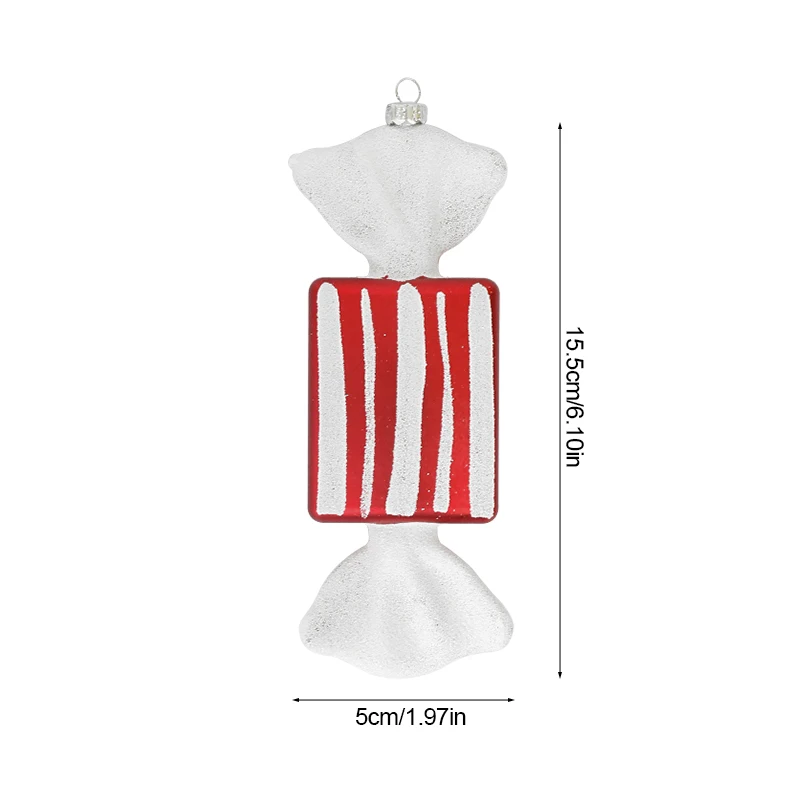 thumbnail image 1 of Colgantes de bastón de caramelo rojo con forma de piruleta grande para Navidad, adornos de bolas colgantes para árbol de Navidad 2024, decoración navideña para el hogar, regalo de Año Nuevo, 1 of 5