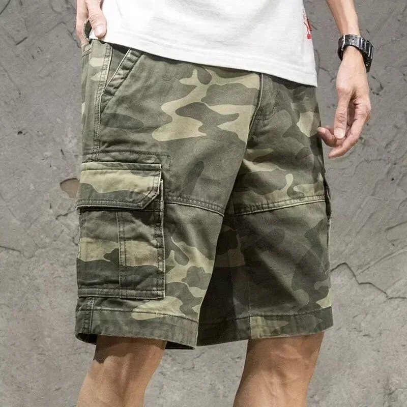 Men's Cargo Shorts Hiking Camo Male Bermuda Short Pants Camouflage Free Shipping Y2k Hevy Whate New In 2023 Fashion Designer Hot