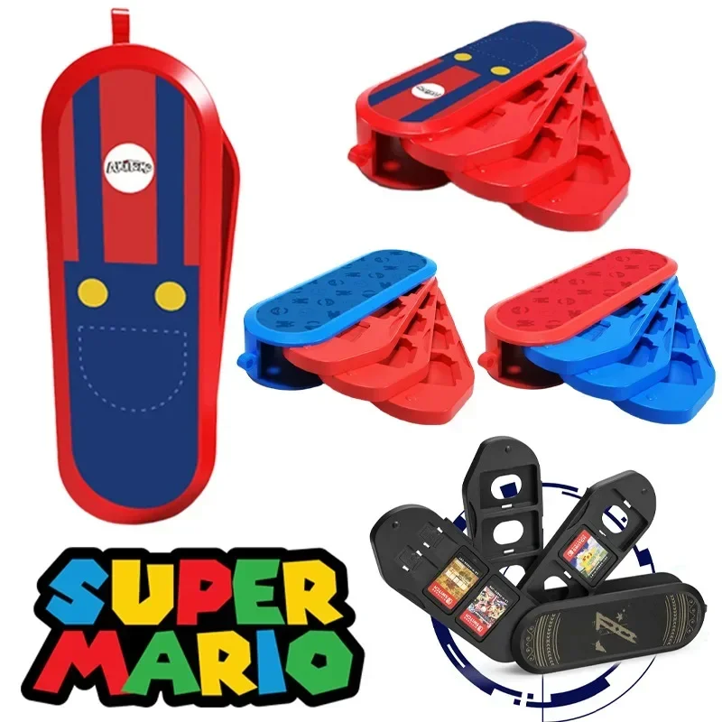 Custodia Per Carte Da Gioco Super Mario Portatile Per Switch Ns Oled Nintendo Cards Storage Box Creative Anime Hard Protective Holder 10 In 1