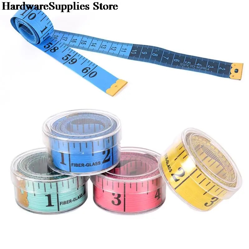 150cm/60" Body Measuring Ruler Sewing Tailor Tape Measure Meter Tape Random Color Soft Flat
