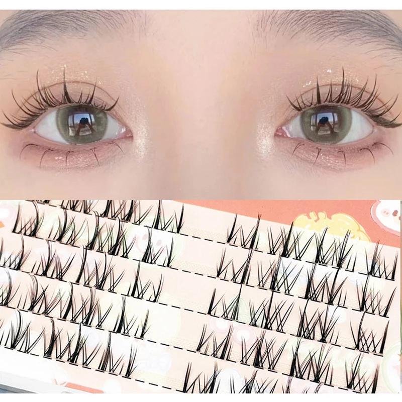 

Segmented Lash Light Thai Transparent Stem Single Cluster Natural Little Devil False Eyelash Sunflower Irregular Comic Eyelashes