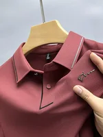 T-shirt à manches courtes pour hommes marque de luxe légère polo populaire haut confortable et soyeux respirant et décontracté 2025 été 4