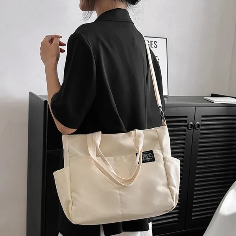 Oxford Fabric Waterproof Laptop Bag, Large Capacity Handbag Crossbody Bag, Fashion Multi Pocket Tote Bag, Campus Student Bag