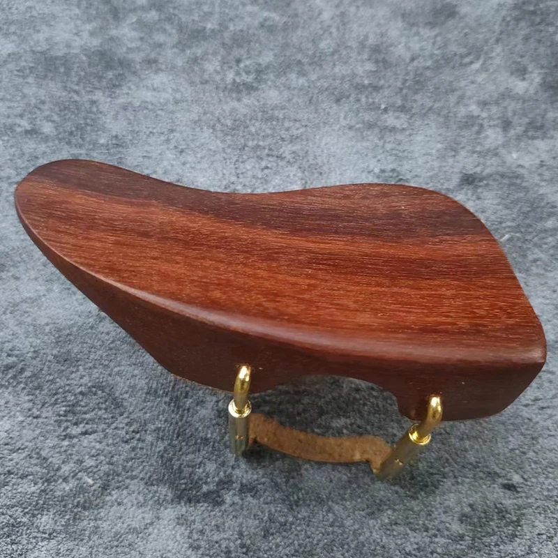 Adjustable Ebony Jujube Wood Violin Chinrest with Metal Clamp and Cork Padding