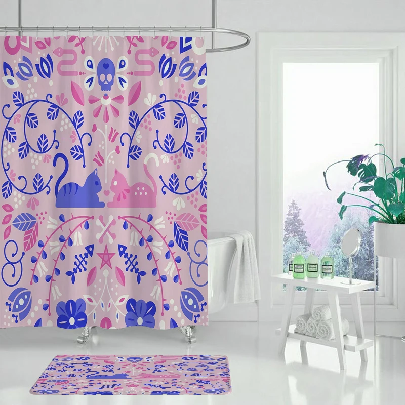 

Shower Curtain Yellow Flowers Black Background Spring Plant Flowers Creative Art Waterproof Fabric Bathroom Curtain Set