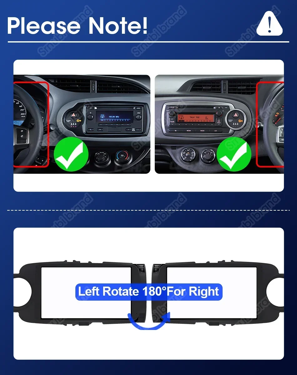 Srnubi 2 Din Autoradio für Toyota Yaris 2012-2017 Multimedia Player Wireless Carplay Android Auto GPS Navigation Head Unit – Detail 1