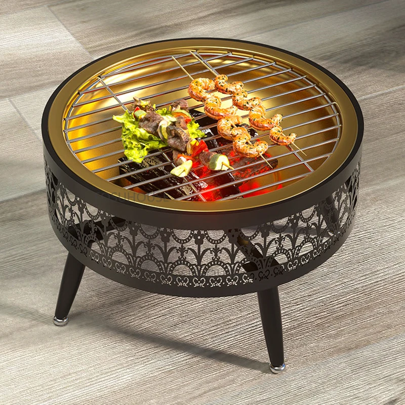 Nordic Iron Fire Pit for Outdoor Heater Winter Grill Stove Creative Home  Outdoor Courtyard Multifunction Charcoal Brazier - AliExpress