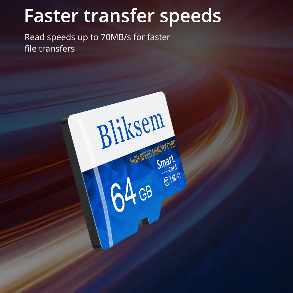 Bliksem 마이크로 SD 카드 메모리 카드, 클래스 10, 64GB, U3, 4K 고속 플래시 카드, TF 메카드, C10 A1