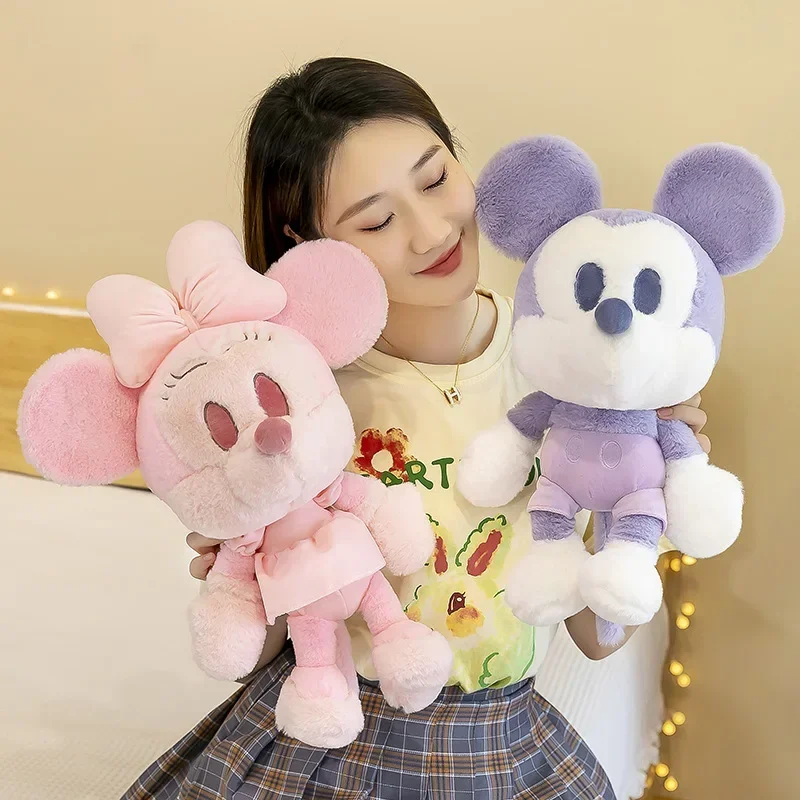 

Мягкая Плюшевая фулинг-кукла Disney Микки Минни, игрушка, милая спальня или домашнее украшение, нежная кукла из кроличьей шерсти, подарок для девушки