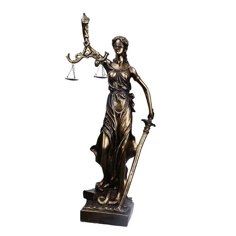 Statua In Bronzo Personalizzata Della Scultura Themis Della Dea, Ufficio Degli Avvocati, Equità Della Giustizia, Decorazione In Scala Della Giustizia