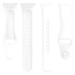 Premium Protective Silicone Case and Replacement Strap for Smart Watches - Redmi Watch 3 and Watch 3 Lite Series (White strap)