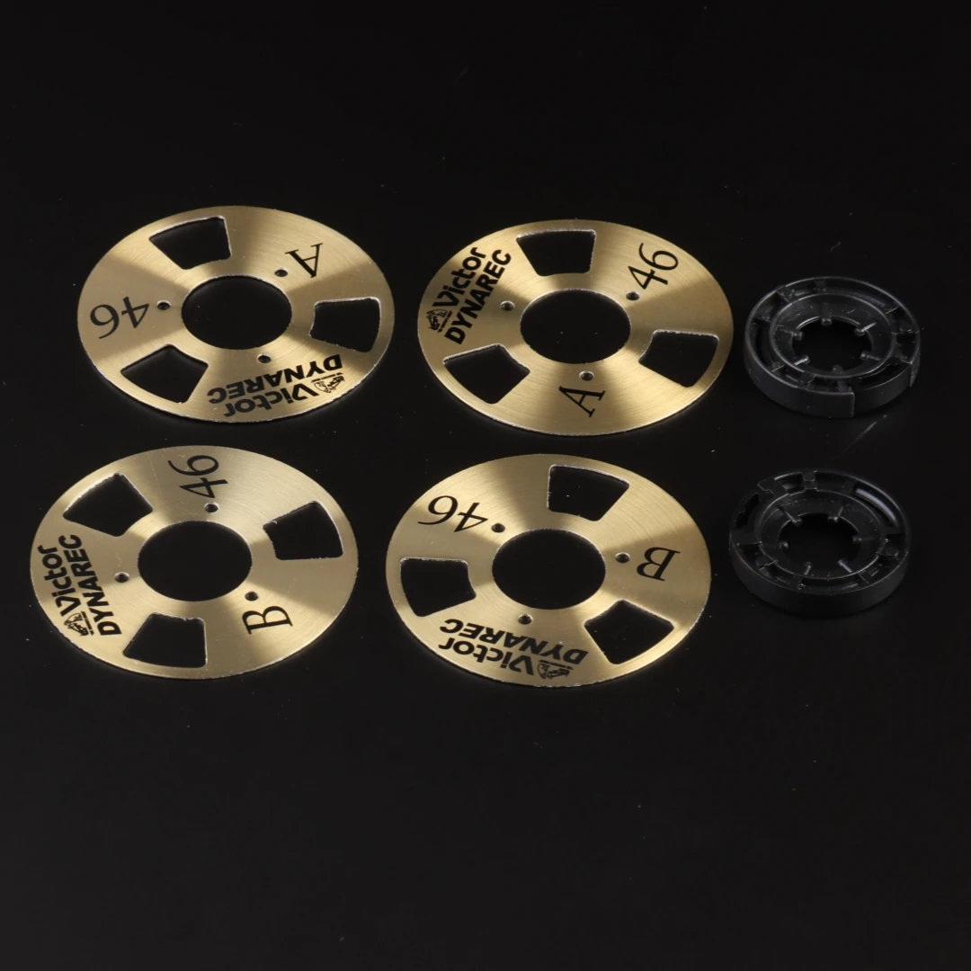 Reel To Reel Cassette Homemade Metal For Cassette Tape (Pack of 4 Reels + 2 Wheel)