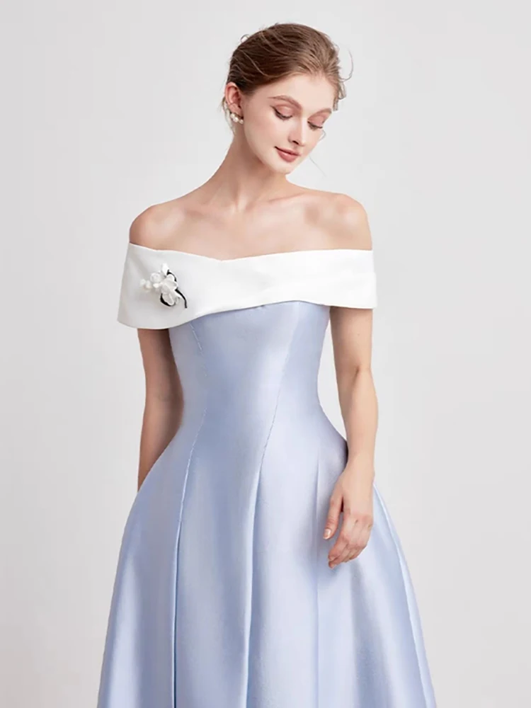 Рисунок 6 - Женское атласное платье с вырезом лодочкой DEAT