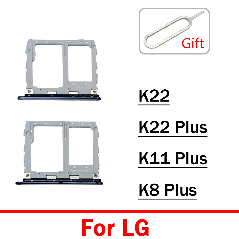

2Pcs/lots , For LG K12 Plus K8 Plus K22 K42/K52/K62 K11 Plus SIM Card Tray Holder Card Slot Adapter Replacement Parts