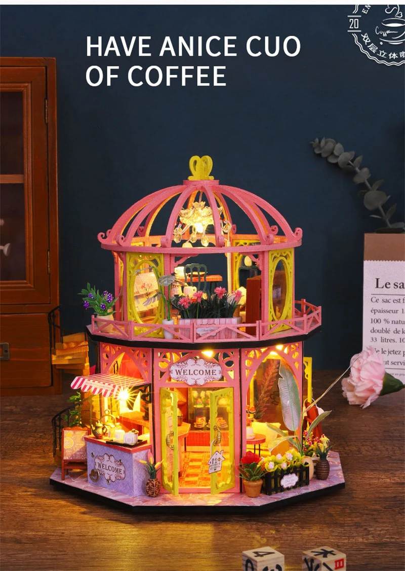 Flower Tea House DIY Miniature Store Kit