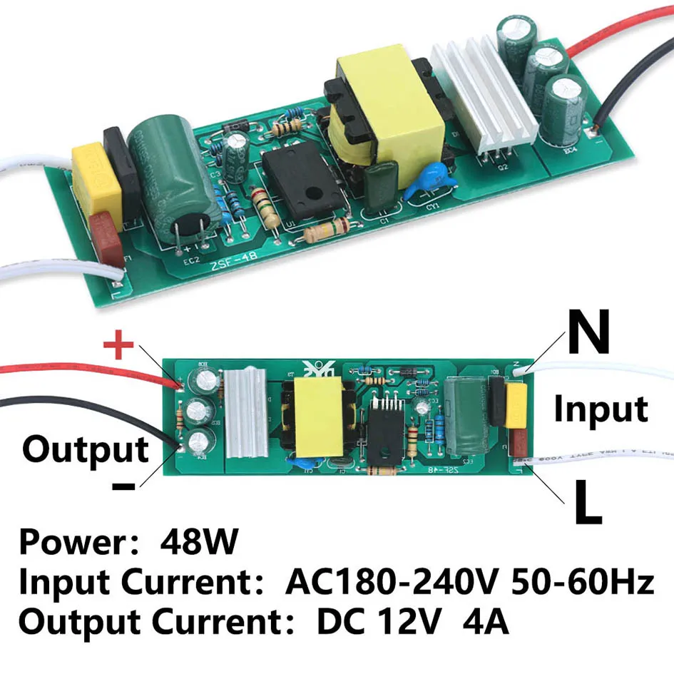 6W 15W 36W 48W AC 220V Led-lampe Treiber DC 12V Beleuchtung Transformator Konstante Spannung Power Unit Gerät Auf PCB Für LED Streifen Licht – Detail 6