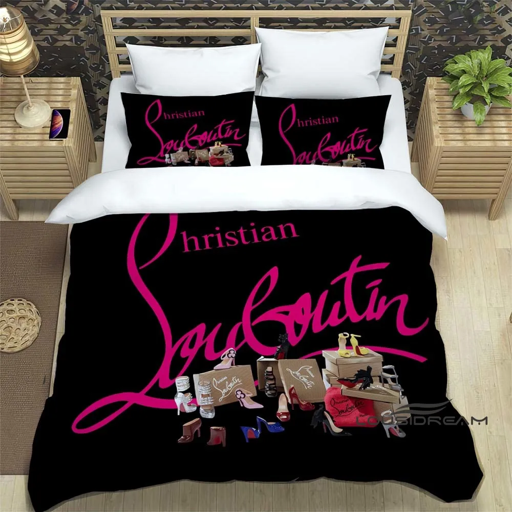Fashion Christian-Louboutin Set Biancheria Da Letto Stampa 3D Decorazione Della Casa Ragazzo Ragazza King Size Set Biancheria Da Letto Copripiumino Fe