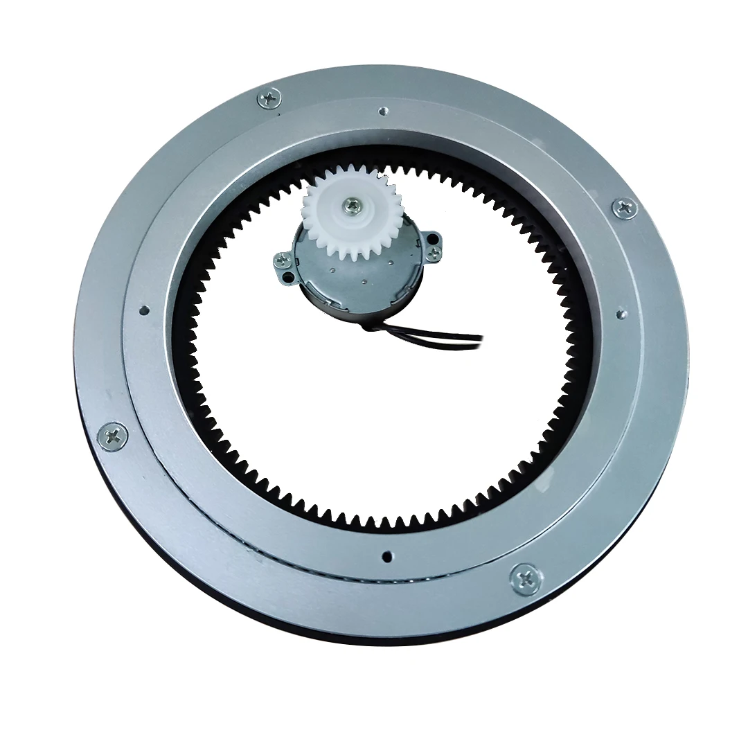 140mm Electric Rotating Turntable Bearings 12VDC 3RPM 50kg Load Aluminum Alloy for Display Dining Table Exhibits jewelry display stand rotating display stand rotating turntable plate