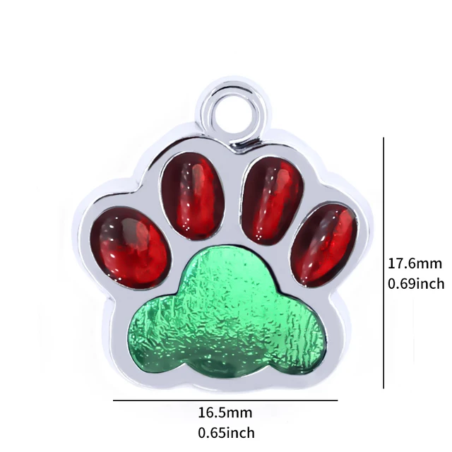 Personalized Engraving Pet Cat Name Tags Customized Dog ID Tag Collar Accessories Nameplate Anti-lost Pendant Metal Keyring New M Size 04